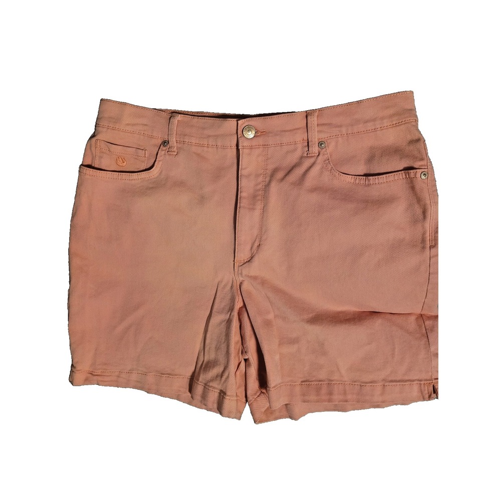 Gloria Vanderbilt Womens Amanda Slimming SZ 14 Beachy Summer Shorts Coastal